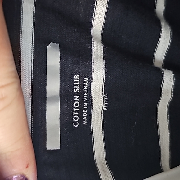 Cotton Slub navy striped top - Picture 4 of 4